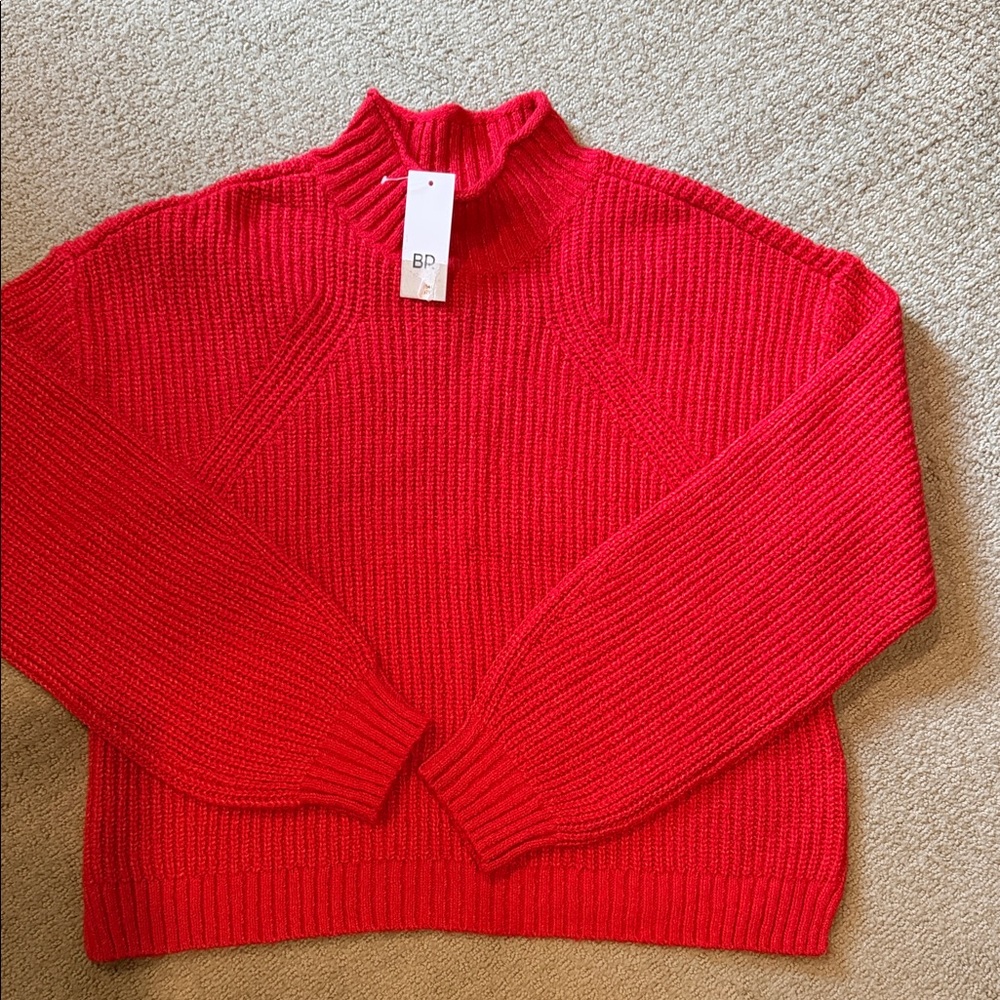BP Women's Vibrant Red Turtleneck Sweater